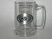 ST. LOUIS RAMS 15 ounce GLASS TANKARD MUG with Pewter Logo