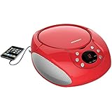 Sylvania Portable CD Boombox with AM/FM Radio (Red)