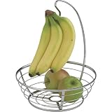 AXIS FRUIT BOWL/ W BANANA HOLDER (Chrome) (13"H x 10"W x 10"D)