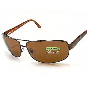 Persol 2302-S 2302S Shiny Brown 618 57 Sunglasses Polarized Brown Lenses Size: 63-14-130