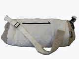 Grabber Cozy Hand Muff, Soft Velboa Fleece with Shoulder Strap and Inner Warming Pocket, Whisper White and Cream