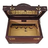 Maxwell Scott - Vanity case en cuir noir (Bellino)