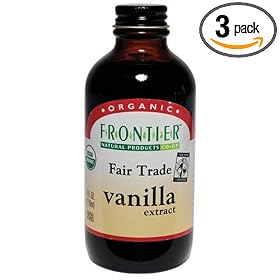 Frontier Vanilla Extract Fair Trade Certified & Organic, 4-Ounce Bottles (Pack of 3)