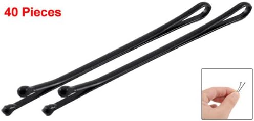 Ladies DIY Hairstyle Black Briefness Hair Barrette Clips Bobby Pin 40 Pieces