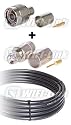 Low Loss 400 Pre-assembled N male to RP (reverse polarity) SMA male 65 ft. Cable for D-Link