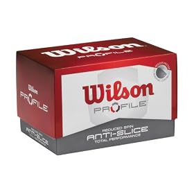 Wilson Profile Ant-Slice Golf Balls, Dozen