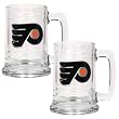 Philadelphia Flyers NHL 2pc 15oz Glass Tankard Set- Primary Logo