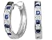 Sapphire Huggie Hoop Earrings in White Gold (half inch)