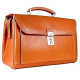Bric's Life - Tobacco Leather Flap Briefcase/Doctor Bag