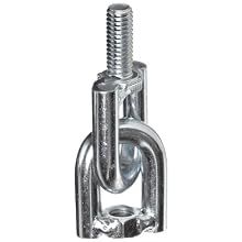 Morris Products 17666 Swivel Male-Female, 2-3/4" Diameter, 3/8"-16 Height, 3/8"-16 Thread, 620lbs Design Load