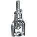 Morris Products 17666 Swivel Male-Female, 2-3/4" Diameter, 3/8"-16 Height, 3/8"-16 Thread, 620lbs Design Load
