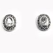 Marcasite with Clear CZ Earrings, Size: 16mm