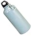 Eco-Friendly Aluminum 600ml Water Bottle - Easy-Carry Carabiner - Polished Grey - BPA-Free