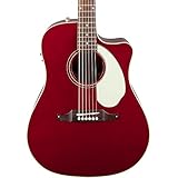 Fender Sonoran SCE Dreadnought Cutaway Acoustic-Electric Guitar with Fishman PreAmplifier and Built-In Tuner - Candy Apple Red with Matching Headstock