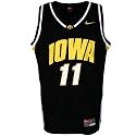 Nike Iowa Hawkeyes #11 Youth Black Replica Basketball Jersey