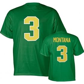 Joe Montana Notre Dame Fighting Irish 30th Anniversary Name and Number T-Shirt