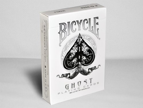 Bicycle ghost playing cards by ellusionist - white - th…