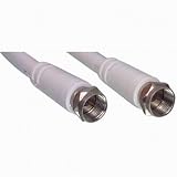 RG59/U 75 Ohm F Type Plug to Plug Satellite Coaxial Cable - 2.5 Metres White