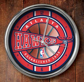 Atlanta Hawks NBA Chrome Wall Clock