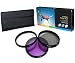 PLR Optics High Resolution 3-piece Filter Set (UV, Fluorescent, Polarizer) For The Canon Digital EOS Rebel T3 (1100D), T3i (600D), T1i (500D), T2i (550D), XSI (450D), XS (1000D), XTI (400D), XT (350D), 60D, 60Da, 50D, 40D, 30D, 20D, 10D, 5D, 1D X, 1D, 5D Mark 2, 5D Mark 3, 7D SLR Cameras Which Has Any Of These (18-55mm, 75-300mm, 50mm 1.4 , 55-200) Canon Lenses