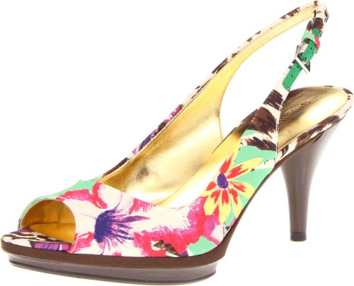 Nine West Women's Sharina Sandal,Brown Multi Tropic Cheetah,9 M US