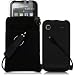 SAMSUNG i9000 GALAXY S 4 PC LUXURY GIFT ACCESSORY PACK - BLACK SKIN CASE, SCREEN PROTECTOR, POUCH CASE, CAR CHARGER PART OF THE QUBITS ACCESSORIES RANGE