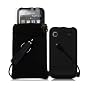 SAMSUNG i9000 GALAXY S 4 PC LUXURY GIFT ACCESSORY PACK - BLACK SKIN CASE, SCREEN PROTECTOR, POUCH CASE, CAR CHARGER PART OF THE QUBITS ACCESSORIES RANGE