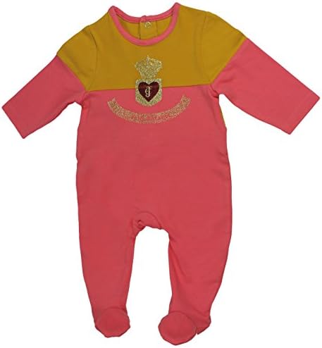 Jolie Enfant Baby Girls Royal Coral Cotton Footed Pajama Sleeper (3 Months)