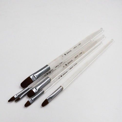 Professional 6pcs badger tail hair filbert head Gouache painting brush Paintbrush set BB-01, Artist School Accessory