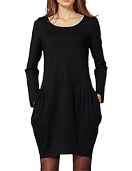 Fit-and-Flare Long Sleeves Raglan Sleeves Polyester Round Neck Stretchy Evening Dress/Party Dress 