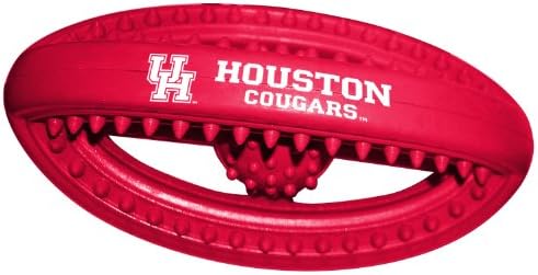 Dog Zone NCAA Grubber Football Dog Toy, 5-Inch, University of Houston, Red