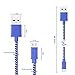 Micro Charger Cable,iSeeker [3-Pack] 3.3ft Nylon Braided A male to Micro B Sync Cord for Android, Samsung, HTC, Motorola, Nokia and More (3.3ft-Blue)