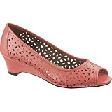 Women's Soft Style ADDY Open Toe Perforated Pumps