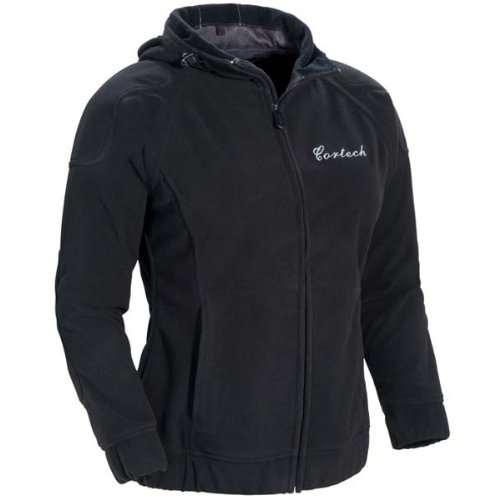 Cortech WP Fleece Hoody Women's Textile Street Bike Racing Motorcycle Jacket - Black / X-Large On Sale