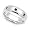 14k White Gold Bezel set Blue Sapphire Wedding Band Ring, 4