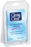 Clean & Clear Oil-Absorbing Sheets, 50-Count Sheets (Pack of 2)