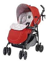 PEG PEREGO / MAMAS AND PAPAS STYLE PLIKO P3 COMPLETO PUSHCHAIR/PRAM BUBBLES RED
