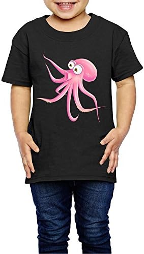Yoto Octopus Child Short Sleeve Trendy Shirts4 Toddler Black