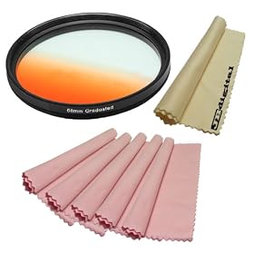 58mm Graduated Orange Filter + 6 JB Microfiber Lens Cleaning Cloths