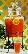 Glass Beverage Spigot Spout Jar Sangria Hot or Cold Drinks Christmas