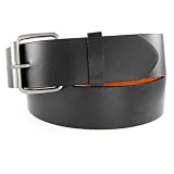 GENUINE LEATHER SNAP ON BLACK BELT WITH A DETACHABLE BUCKLE, FITS ANY KIND OF BUCKLE