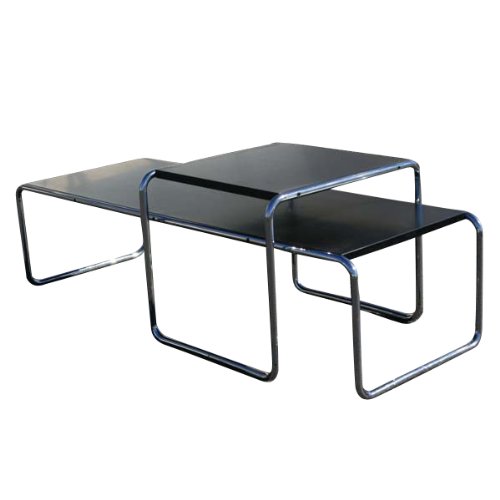 Kardiel Laccio Style Nesting Coffee Table Set, Black Kardiel Laccio Style Nesting Coffee Table Set, Black