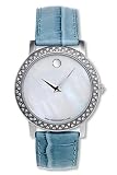 Movado Women's Blue Revi Diamond Mother of Pearl Watch #0605544