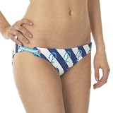 Xhilaration Striped Side Tie Hipster Swim Bottoms - Blue/ White