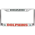 Miami Dolphins Chrome License Plate Holder