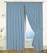 Kitchen & Housewares : BRAND NEW FULLY LINED 90' x 90'JACQUARD CURTAINS + TWO MATCHING TIEBACKS (SOFIA) DUCK EGG BLUE