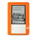 Premium Orange Soft Flexi Flexible Silicone Skin Case Cover for the Amazon Kindle 2, Electronic eBook Reader