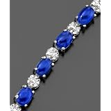 SterlingSilverSapphire(13ct.t.w.)&DiamondAccentBracelet
