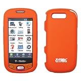 EMPIRE Orange Rubberized Snap-On Cover Case for Samsung Highlight T749