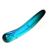 Simply Blown Siamese Hand Blown Glass Dildo, Large, Aqua